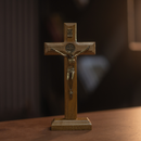 Crucifixo Madeira C/Medalha de São Bento 17cm