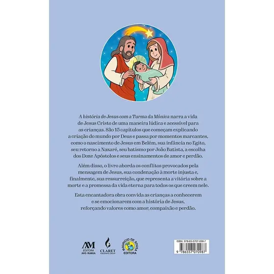 Livro A História de Jesus - Turma da Mônica
