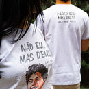 Baby Look Branca Não Eu, Mas Deus São Carlo Acutis