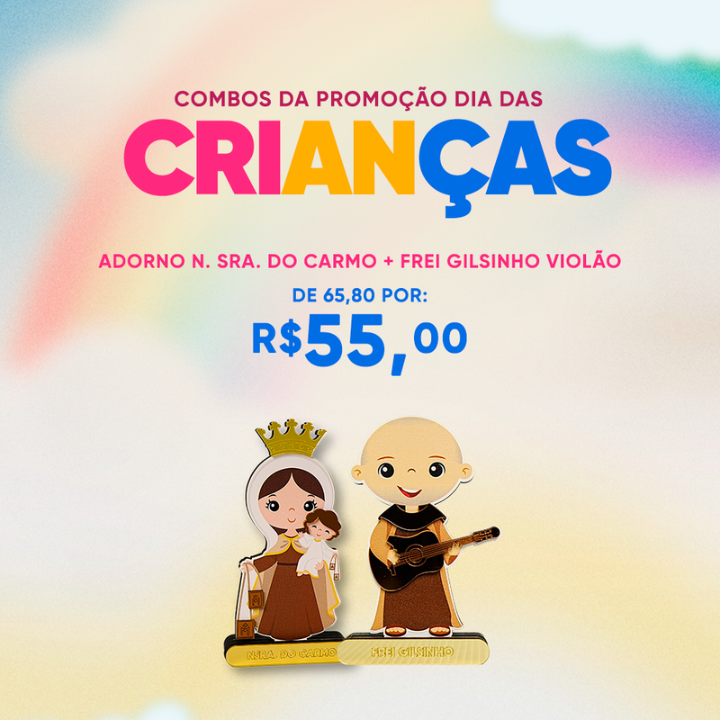 Combo: Adorno N. Sra. do Carmo + Frei Gilsinho Violão