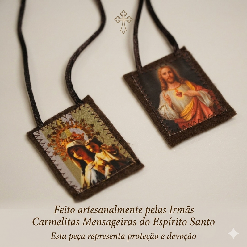 Escapulário de Tecido Nossa Senhora do Carmo — Irmãs Carmelitas Mensageiras do Espírito Santo