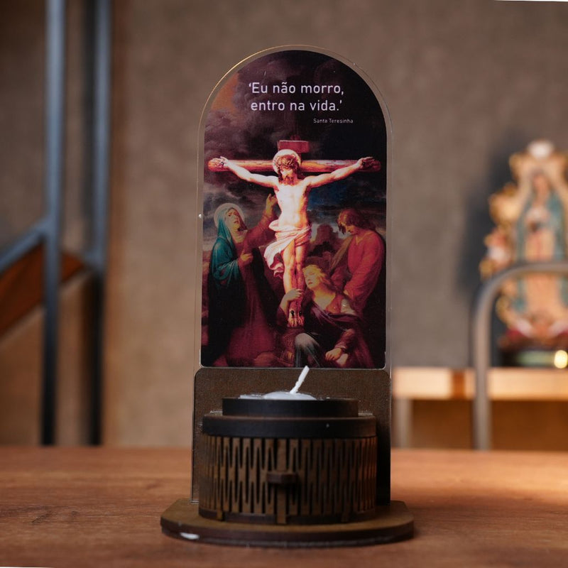 Capela Porta Intenções e Vela Jesus Crucificado