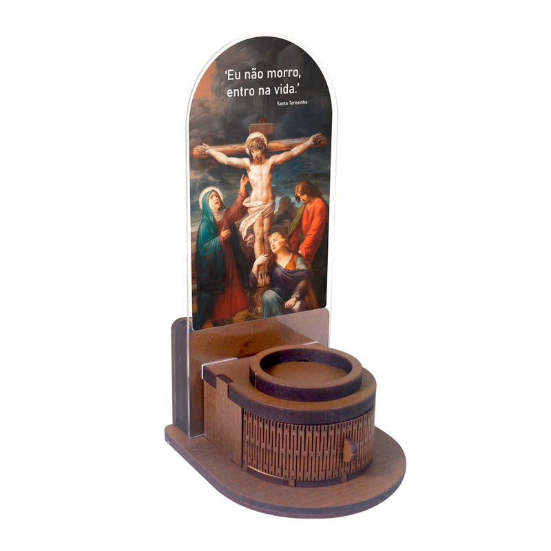 Capela Porta Intenções e Vela Jesus Crucificado