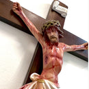 Crucifixo de Parede em Madeira e Resina 35cm