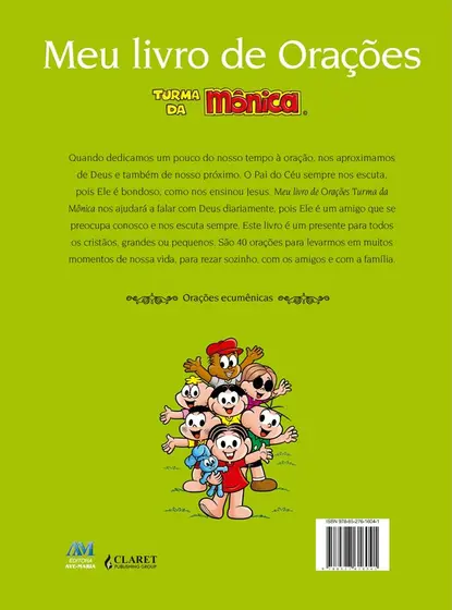 Livro Meu Livro de Orações Turma da Monica