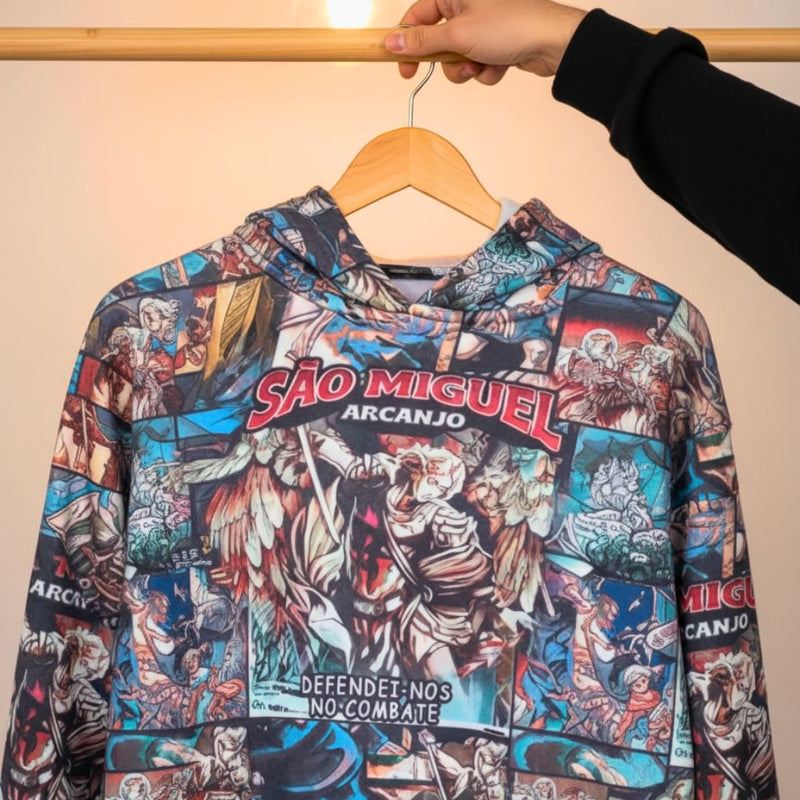 Moletom Masculino Estampado São Miguel Arcanjo | Arte em Quadrinhos