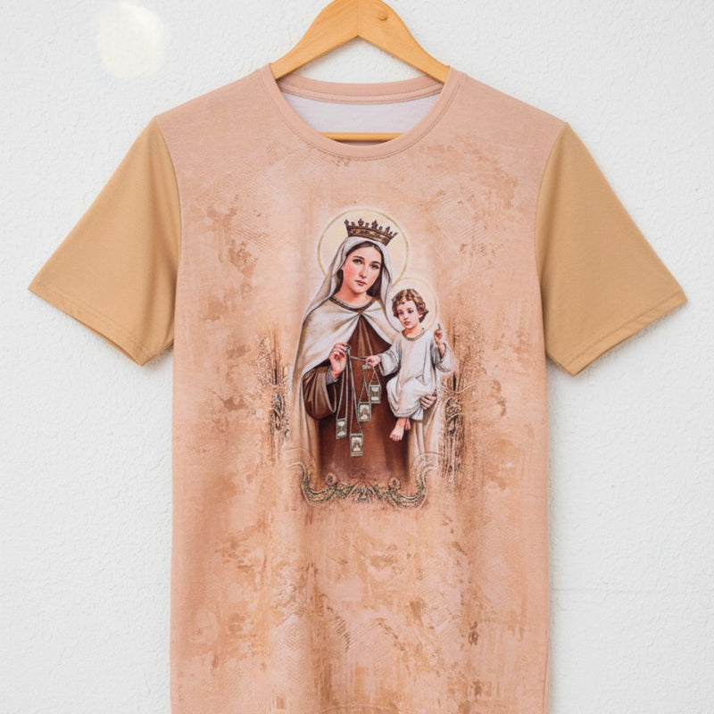 Baby Look Devoção ao Escapulário - Nossa Senhora do Carmo